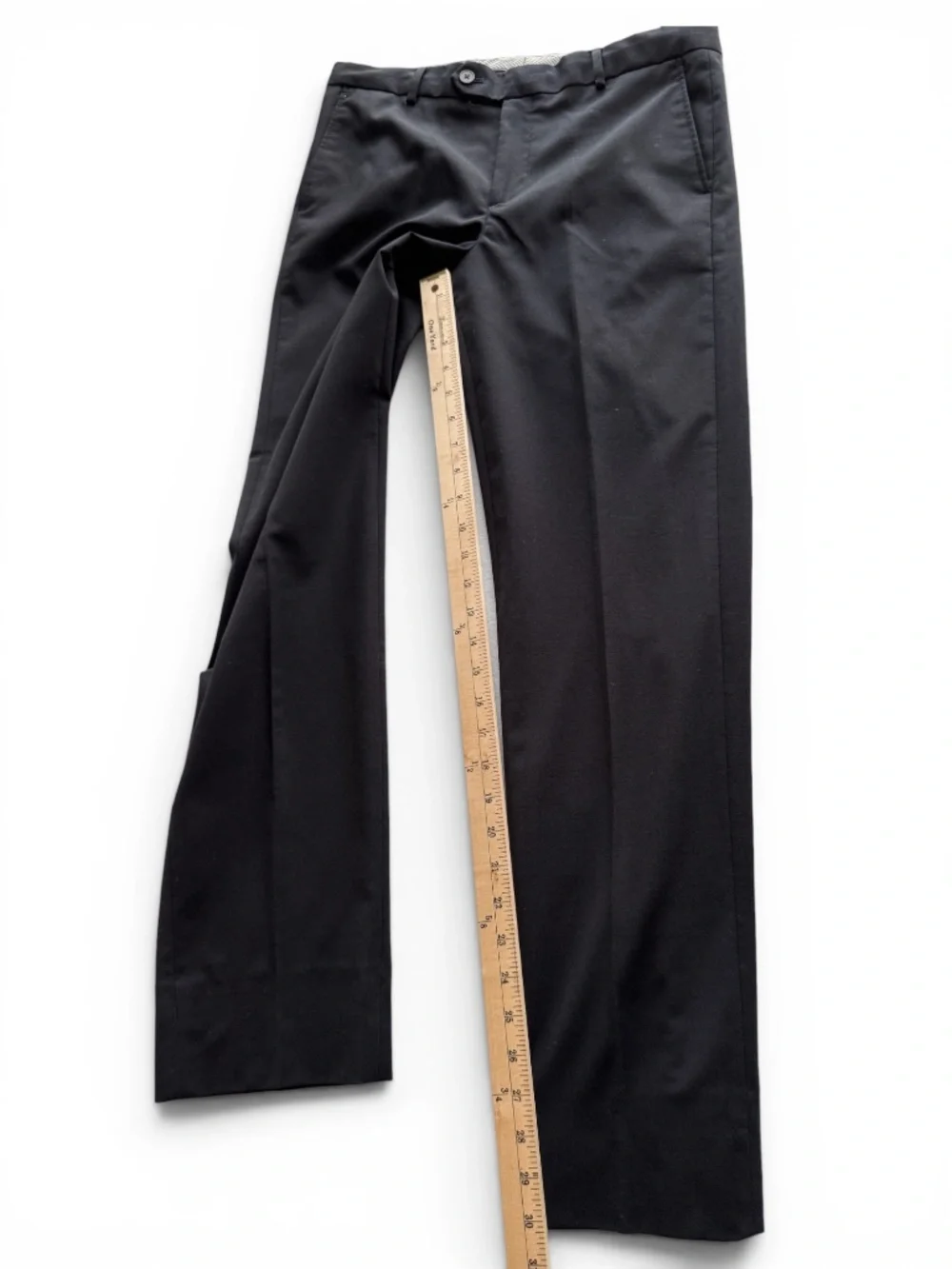 NORDSTROM Black Wool Blend Dress Pants Men’s Size 20 Flat Front Stretch